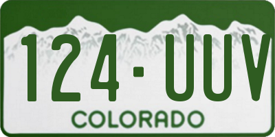 CO license plate 124UUV