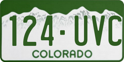 CO license plate 124UVC