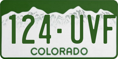CO license plate 124UVF