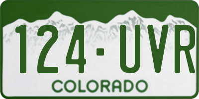 CO license plate 124UVR