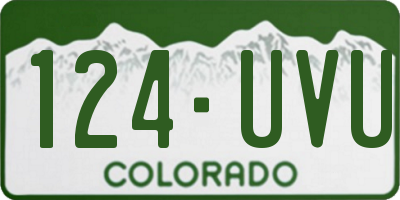CO license plate 124UVU