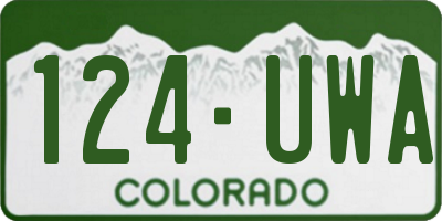CO license plate 124UWA