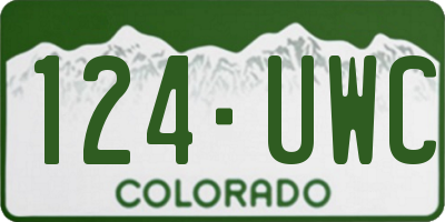 CO license plate 124UWC