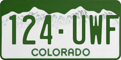 CO license plate 124UWF