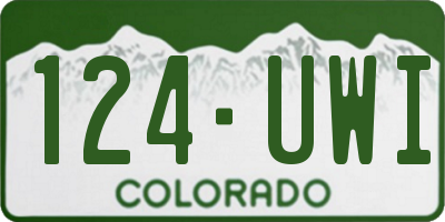 CO license plate 124UWI