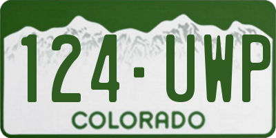 CO license plate 124UWP