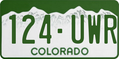 CO license plate 124UWR