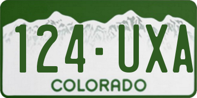 CO license plate 124UXA