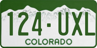 CO license plate 124UXL