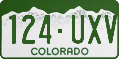 CO license plate 124UXV