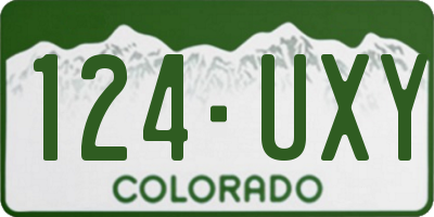 CO license plate 124UXY