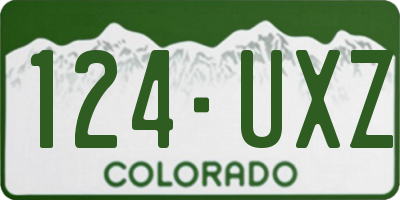 CO license plate 124UXZ
