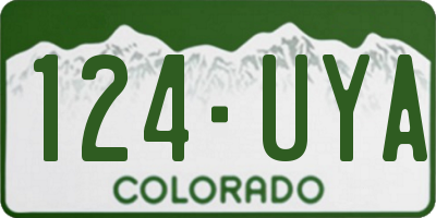 CO license plate 124UYA