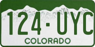 CO license plate 124UYC