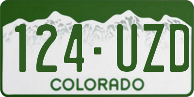 CO license plate 124UZD