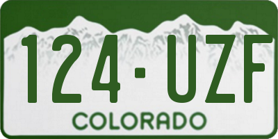 CO license plate 124UZF