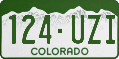 CO license plate 124UZI