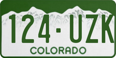 CO license plate 124UZK