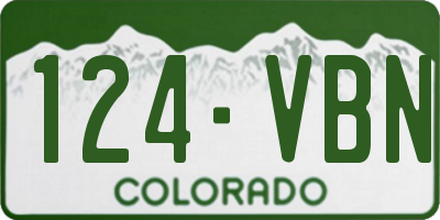 CO license plate 124VBN