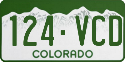 CO license plate 124VCD