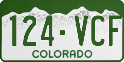 CO license plate 124VCF