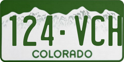 CO license plate 124VCH