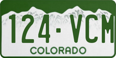 CO license plate 124VCM