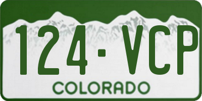 CO license plate 124VCP