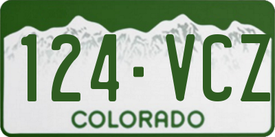 CO license plate 124VCZ