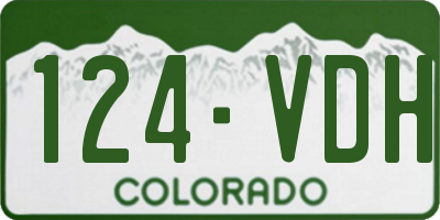 CO license plate 124VDH