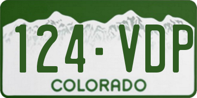 CO license plate 124VDP