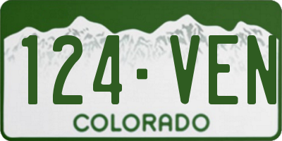 CO license plate 124VEN