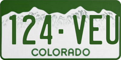 CO license plate 124VEU