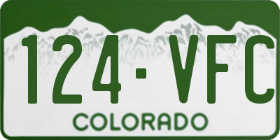 CO license plate 124VFC
