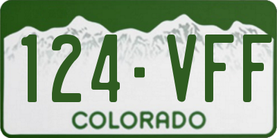 CO license plate 124VFF