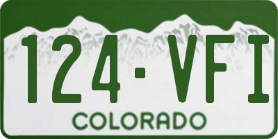 CO license plate 124VFI