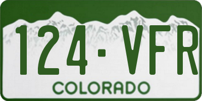CO license plate 124VFR
