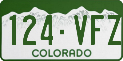 CO license plate 124VFZ