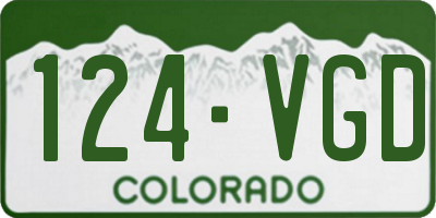 CO license plate 124VGD