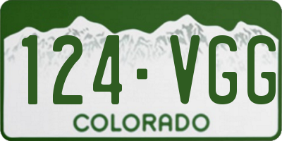 CO license plate 124VGG