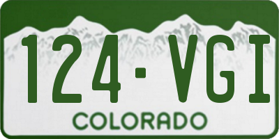 CO license plate 124VGI
