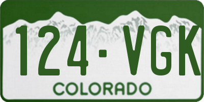 CO license plate 124VGK
