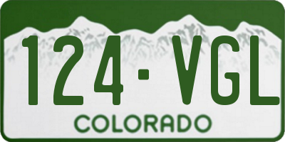 CO license plate 124VGL