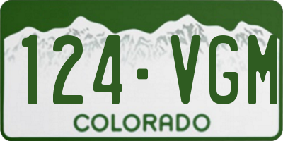 CO license plate 124VGM
