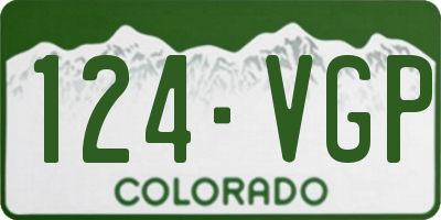 CO license plate 124VGP