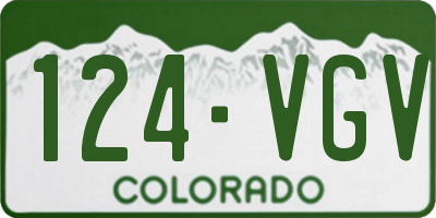 CO license plate 124VGV