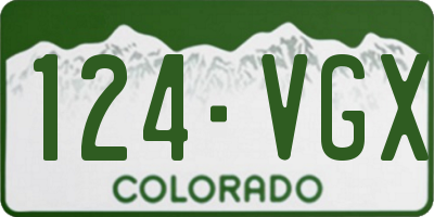 CO license plate 124VGX