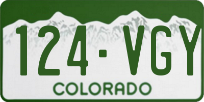 CO license plate 124VGY
