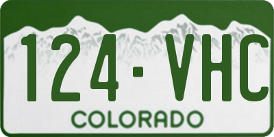 CO license plate 124VHC