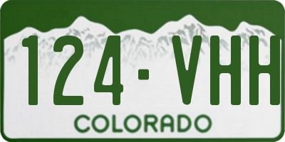CO license plate 124VHH